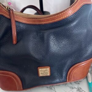 Dooney & Bourke Blue and Brown Leather Tote